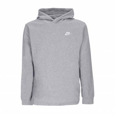 maglietta manica lunga uomo sportswear club jersey hoodie DK GREY HEATHER/WHITE