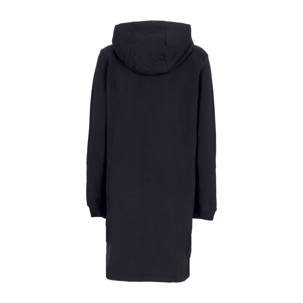 vestito donna sportswear club fleece hoodie dress BLACK/WHITE
