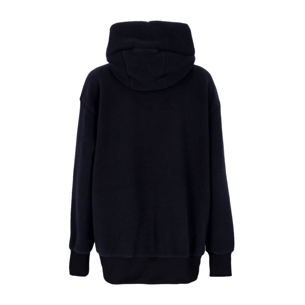 felpa cappuccio donna sportswear plush hoodie BLACK/DK SMOKE GREY