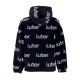 felpa cappuccio uomo script fur hoodie BLACK