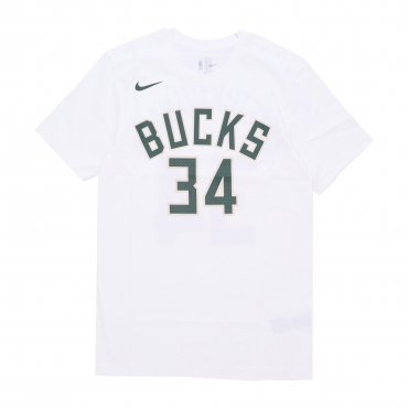 maglietta uomo nba essential tee no 34 giannis antetokounmpo milbuc WHITE