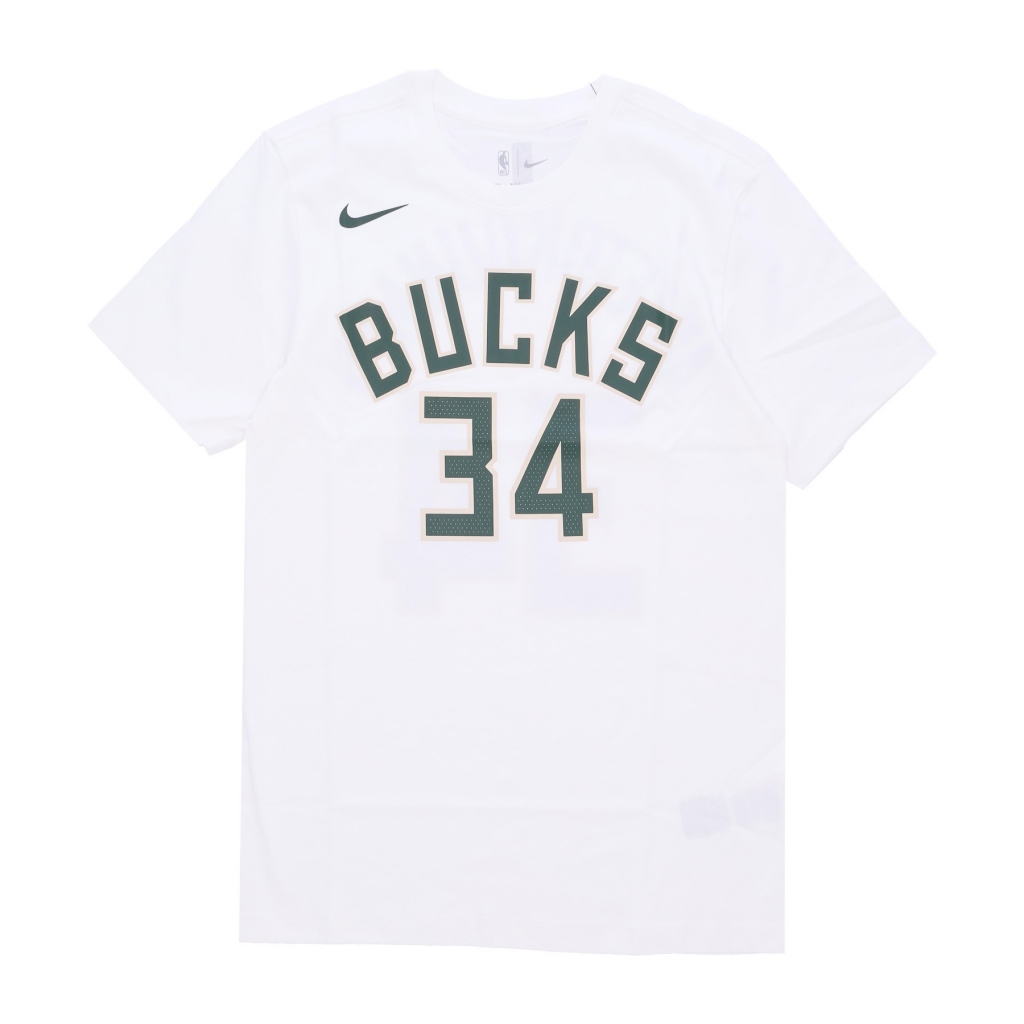 maglietta uomo nba essential tee no 34 giannis antetokounmpo milbuc WHITE