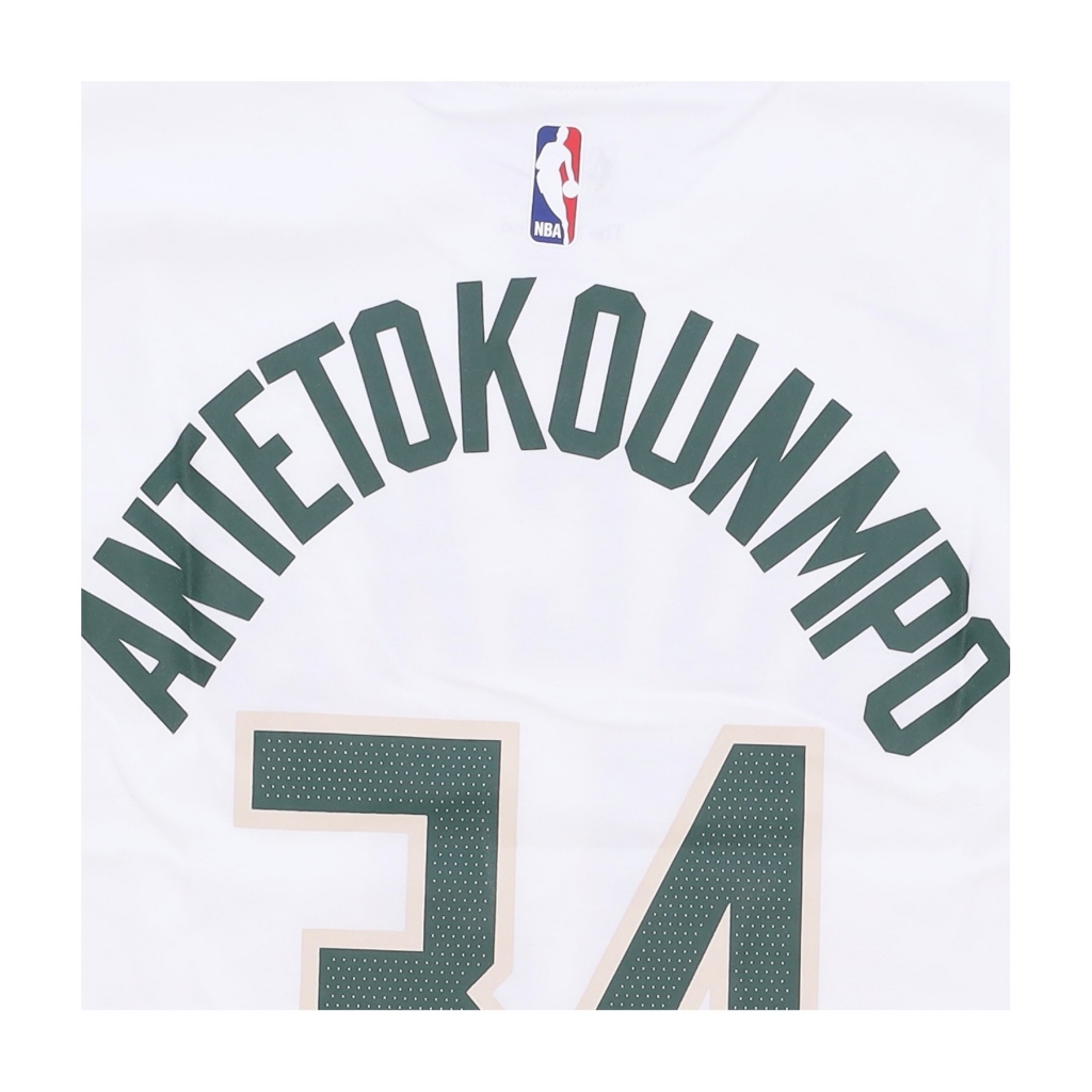 maglietta uomo nba essential tee no 34 giannis antetokounmpo milbuc WHITE