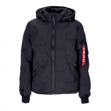 piumino uomo hooded logo puffer BLACK