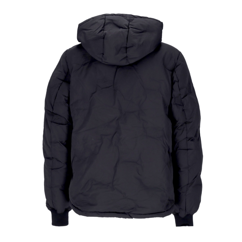 piumino uomo hooded logo puffer BLACK