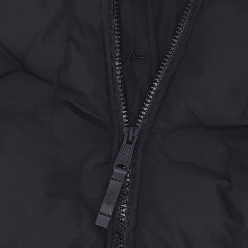 piumino uomo hooded logo puffer BLACK