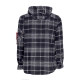 camicia manica lunga cappuccio uomo 45 p hooded BLACK/GREY