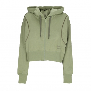 felpa cappuccio zip donna sportswear air fleece full-zip hoodie ALLIGATOR/MEDIUM OLIVE/MEDIUM OLIVE