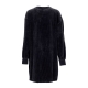 vestito donna sportswear velour long-sleeve crewneck dress BLACK/SAIL