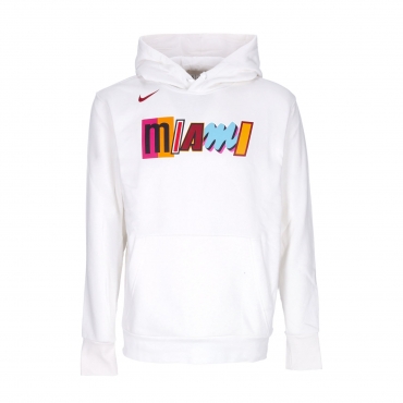 felpa cappuccio uomo nba city edition essential fleece hoodie miahea WHITE