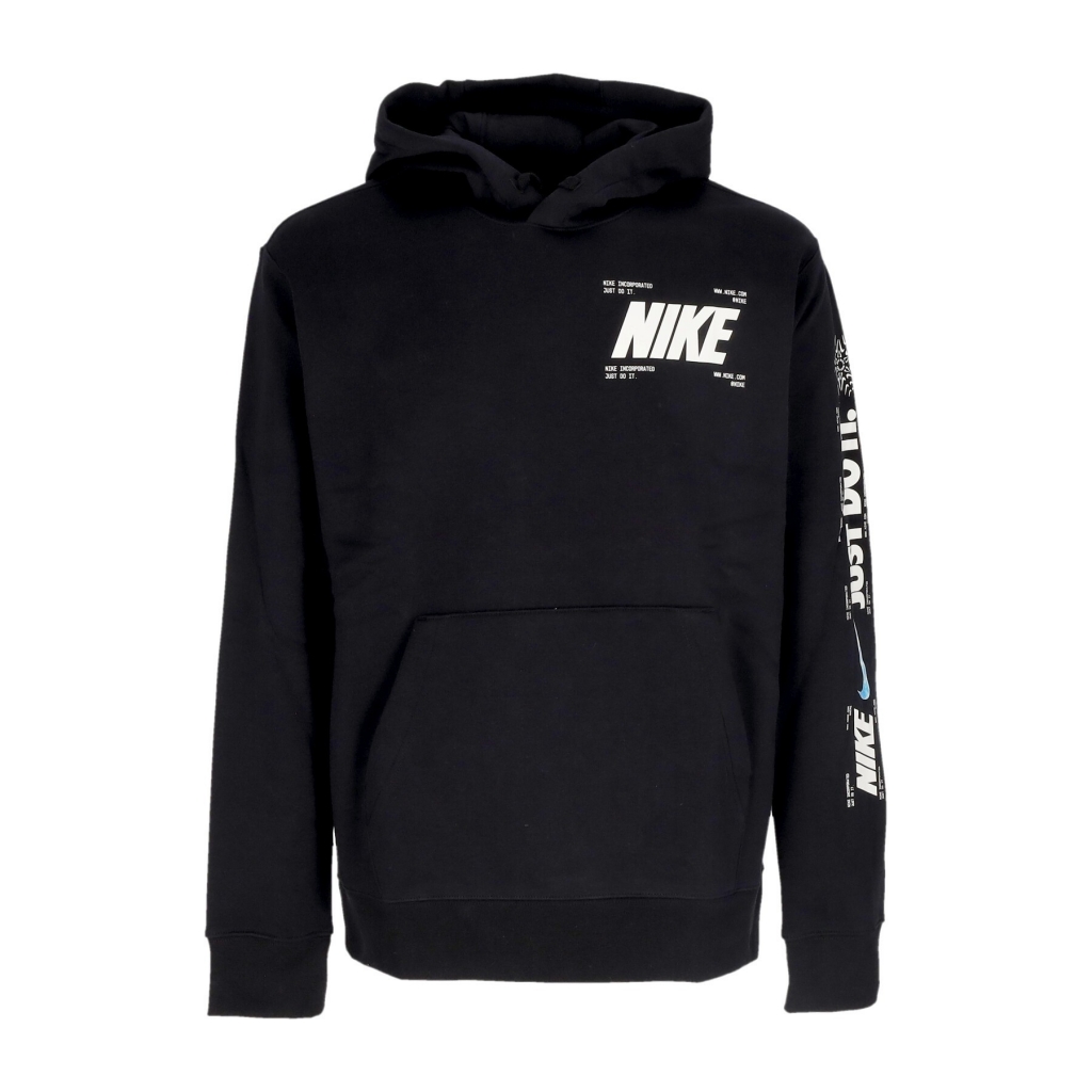 felpa cappuccio uomo sportswear hoodie si 3 open BLACK Bowdoo