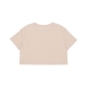 maglietta corta donna essential crop icon tee SANDDRIFT/WHITE