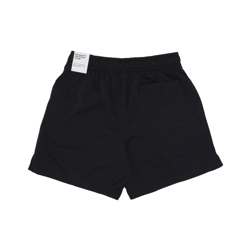 pantalone corto tuta uomo club mesh flow short BLACK/WHITE