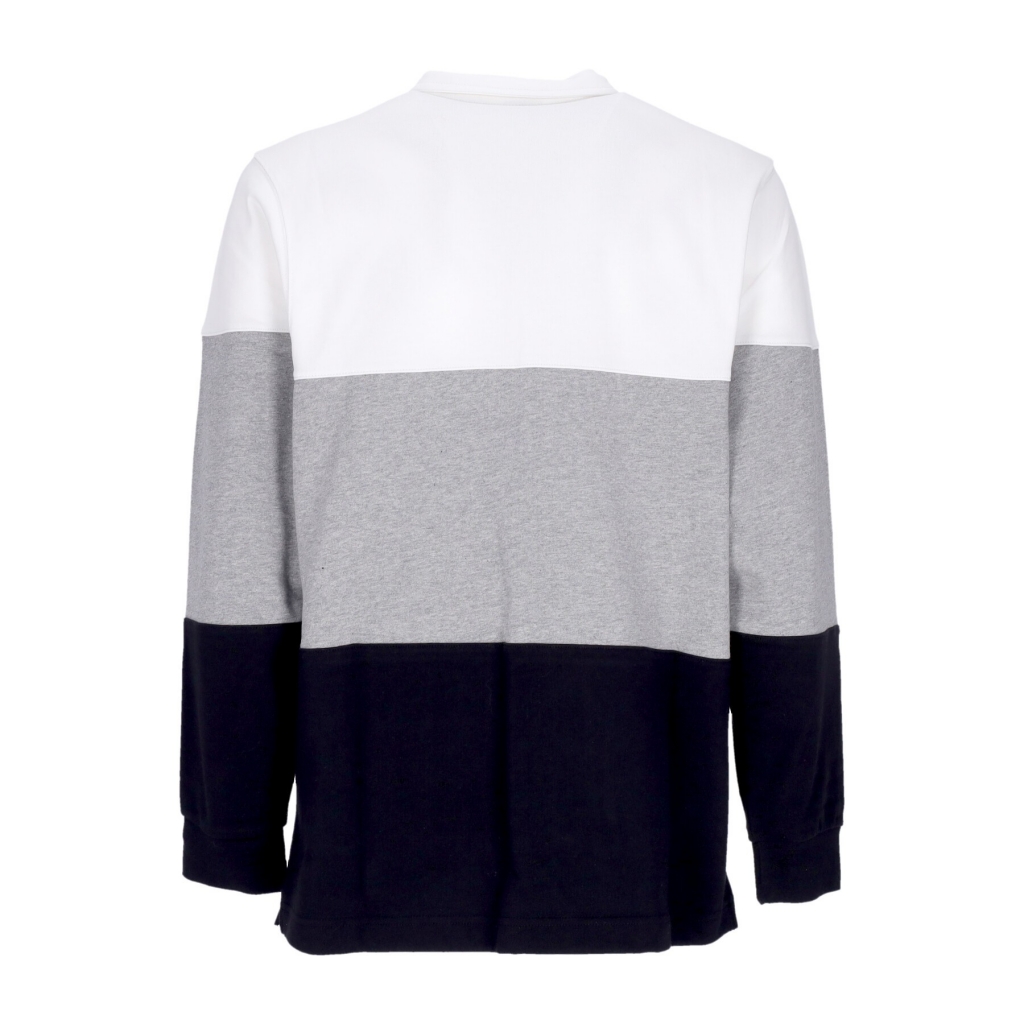 polo manica lunga uomo club plus colourblock l/s top WHITE/DK GREY HEATHER/BLACK/BLACK