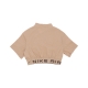 maglietta donna w sportswear air crop top HEMP/BAROQUE BROWN