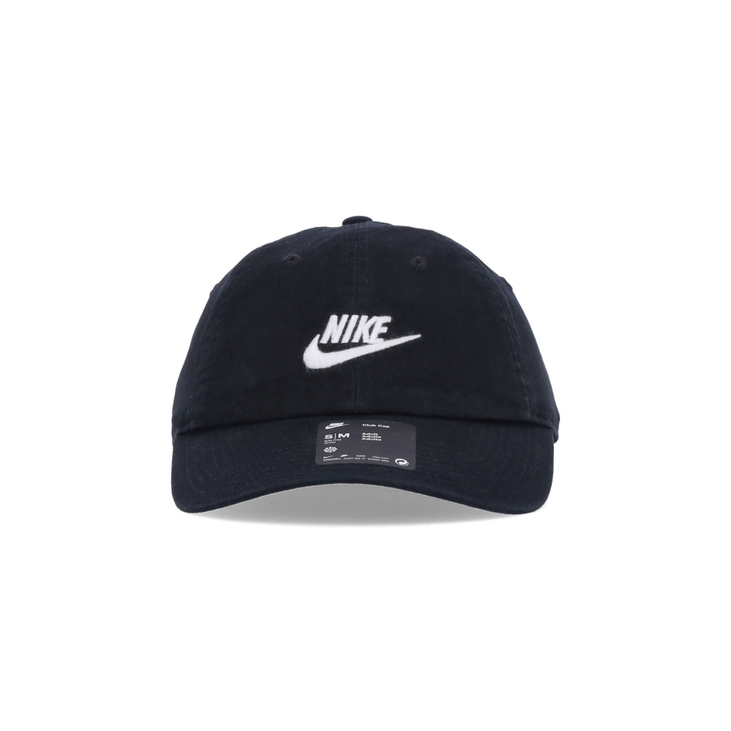 cappellino visiera curva uomo club futura wash cap BLACK/WHITE