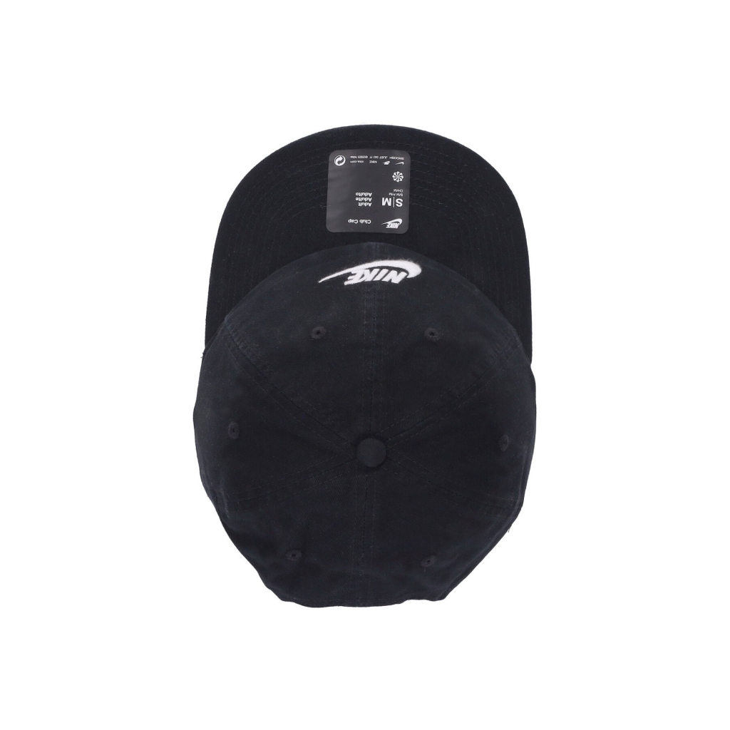 cappellino visiera curva uomo club futura wash cap BLACK/WHITE