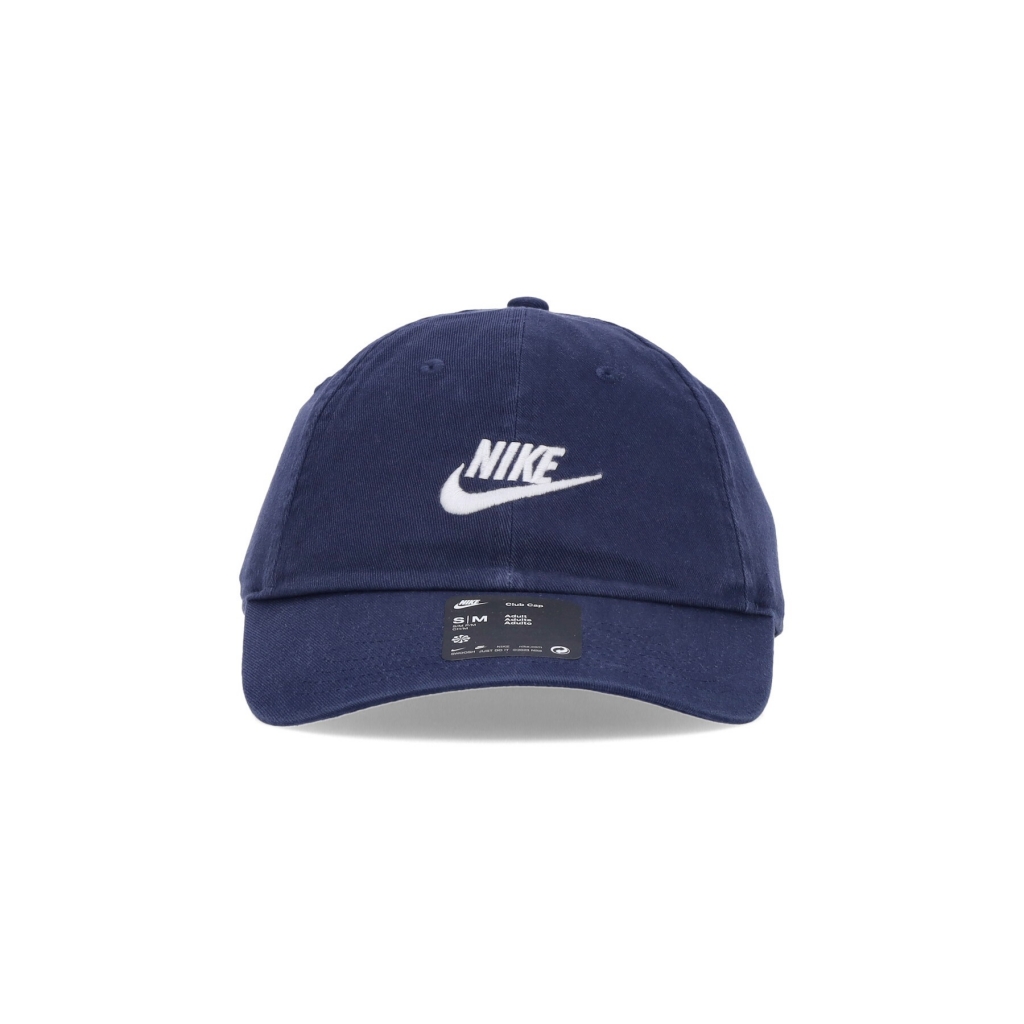 cappellino visiera curva uomo club futura wash cap MIDNIGHT NAVY/WHITE