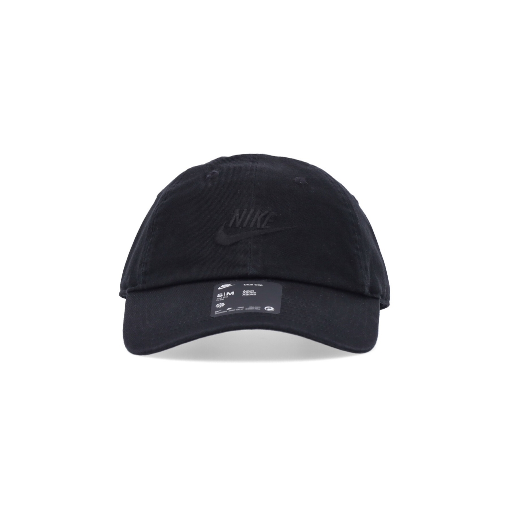 cappellino visiera curva uomo club cap futura washed BLACK/BLACK