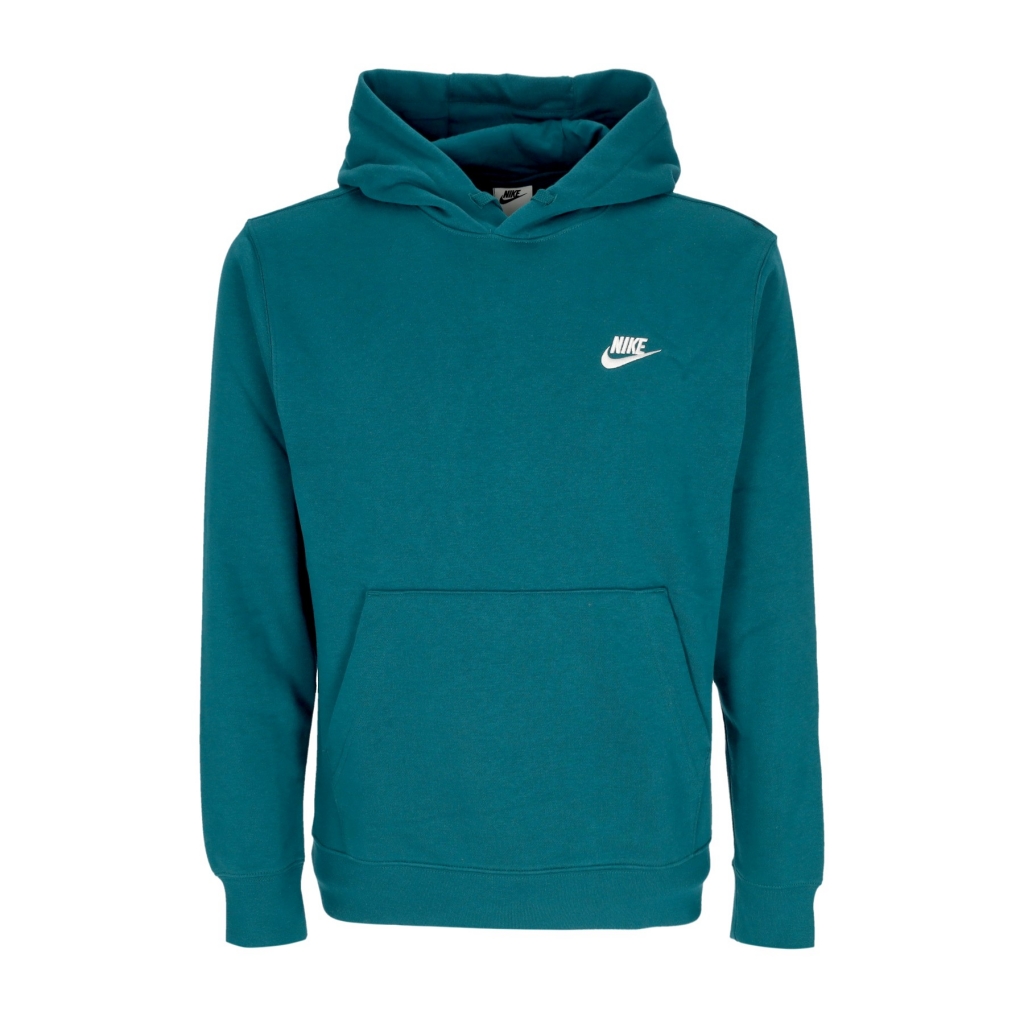 felpa cappuccio uomo club hoodie pullover basketball GEODE TEAL/GEODE TEAL/WHITE