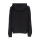 felpa cappuccio donna w sportswear club fleece funnel-neck hoodie BLACK/WHITE
