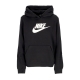 felpa cappuccio donna w sportswear club fleece gx std hoodie BLACK/WHITE