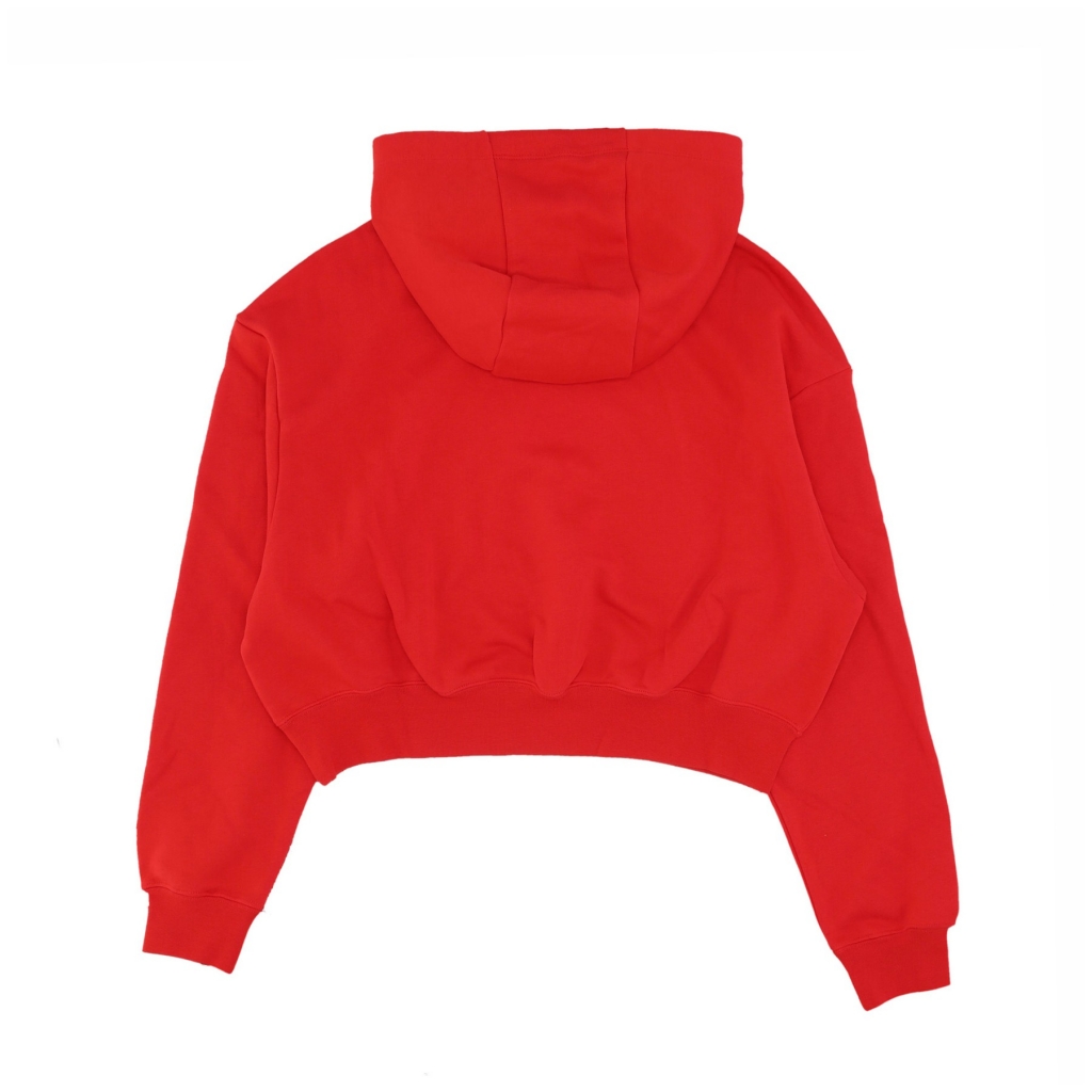 felpa cappuccio corta donna w sportswear club fleece graphic oversized crop hoodie UNIVERSITY RED/WHITE