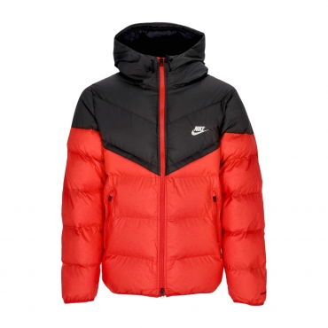 piumino uomo storm fit windrunner primaloft hooded jacket BLACK/UNIVERSITY RED/SAIL