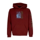 felpa cappuccio uomo cruel world hoodie BURGUNDY