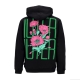 felpa cappuccio uomo spine skulls hoodie BLACK