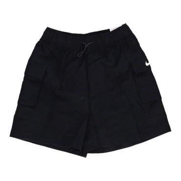 pantalone corto donna sportswear essentials woven high-rise short BLACK/WHITE