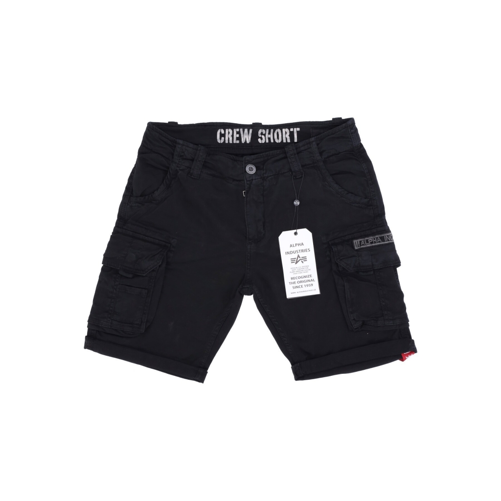 pantalone corto uomo crew short BLACK