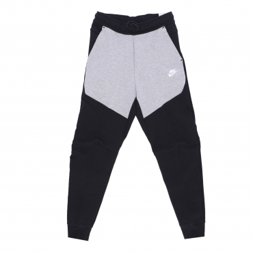 pantalone tuta leggero uomo sportswear tech fleece BLACK/DK GREY HEATHER/WHITE