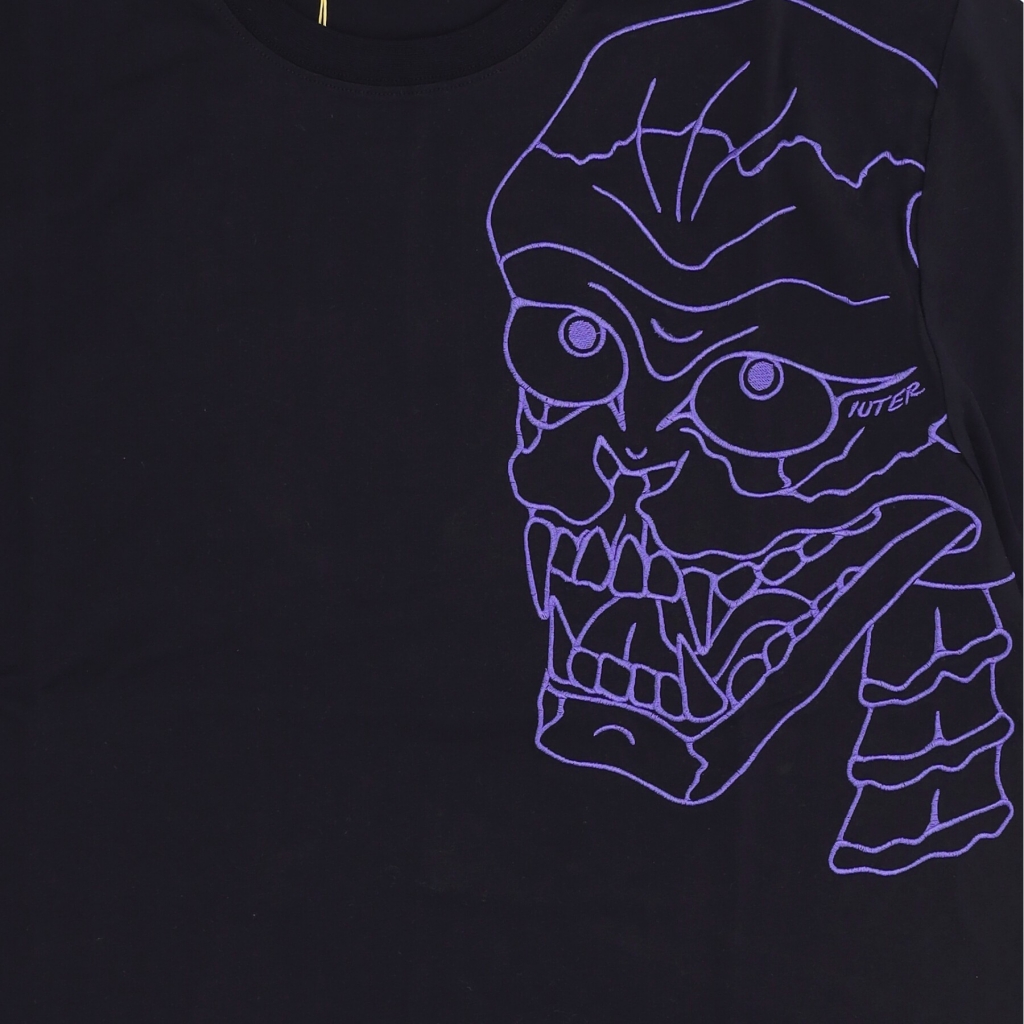 maglietta uomo skull tee BLACK/VIOLET