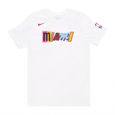 maglietta uomo nba city edition essential logo tee miahea WHITE