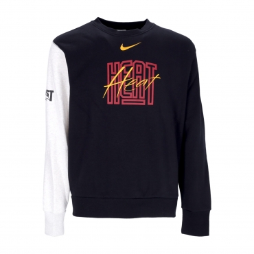 felpa girocollo uomo nba courtside fleece crewneck miahea BLACK