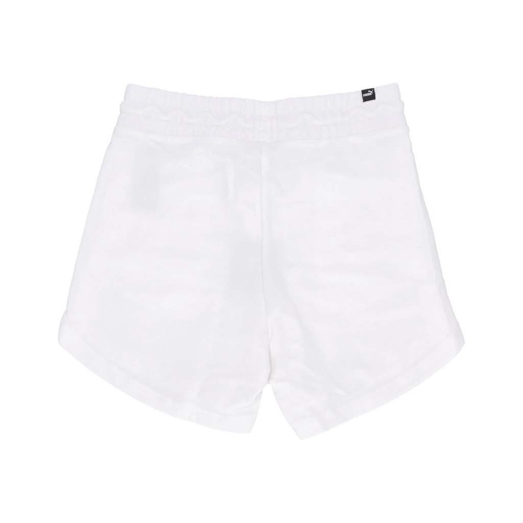 pantaloncino donna ess 5 high waist shorts WHITE