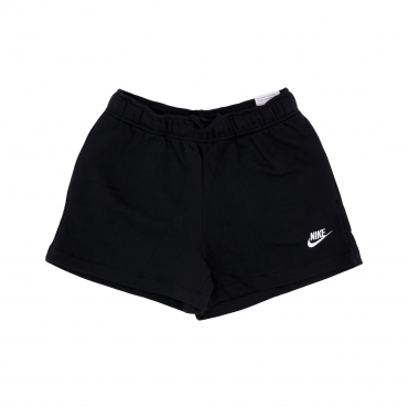 pantaloncino donna sportswear club fleece mid-rise shorts BLACK/WHITE