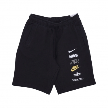 pantalone corto tuta uomo club+ french terry short BLACK