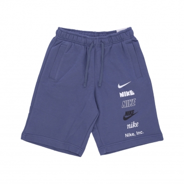 pantalone corto tuta uomo club+ french terry short DIFFUSED BLUE