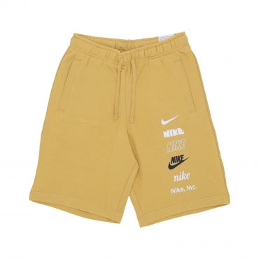 pantalone corto tuta uomo club+ french terry short WHEAT GOLD