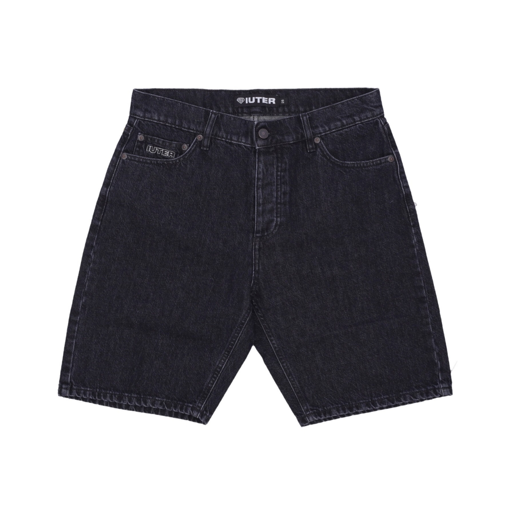 jeans corto uomo regular denim short BLACK