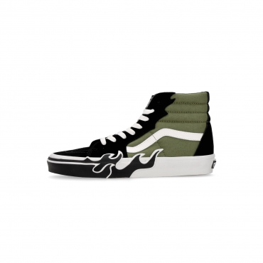 scarpa alta uomo sk8-hi flame LODEN GREEN