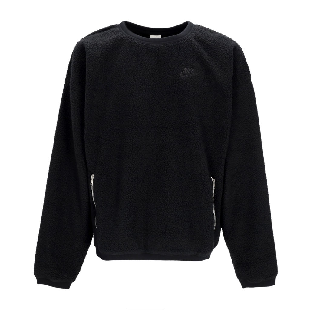 felpa girocollo uomo club+ fleece winterized crewneck BLACK/BLACK