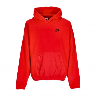 felpa cappuccio uomo club+ fleece polar hoodie UNIVERSITY RED/BLACK