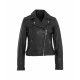 Giacca biker in pelle nero