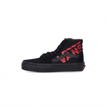 scarpa alta bambino sk8-hi logo BLACK/RED