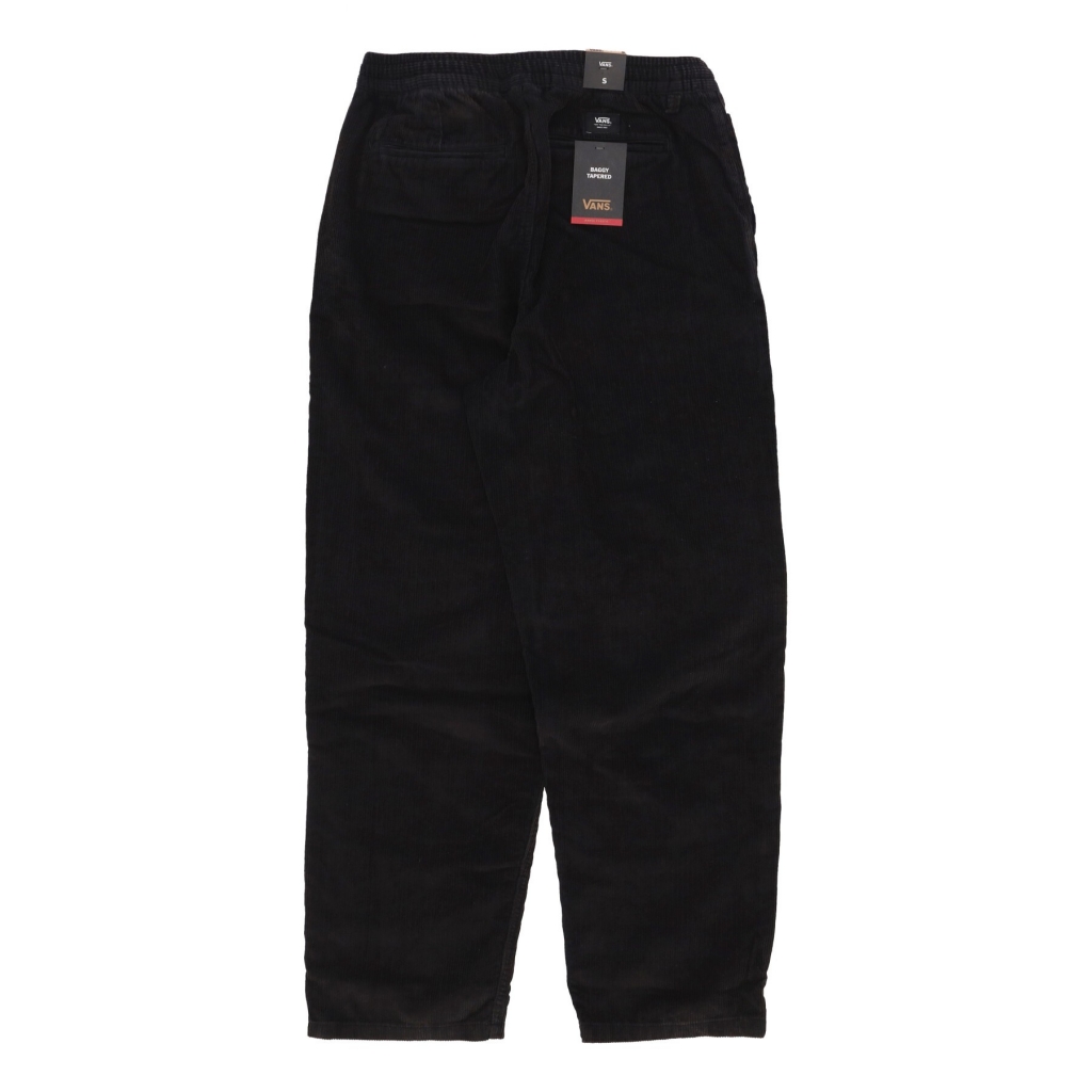 pantalone lungo uomo range baggy tapered acid wash cord pant BLACK