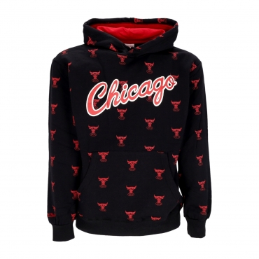 felpa cappuccio uomo nba aop fleece hoodie chibul BLACK