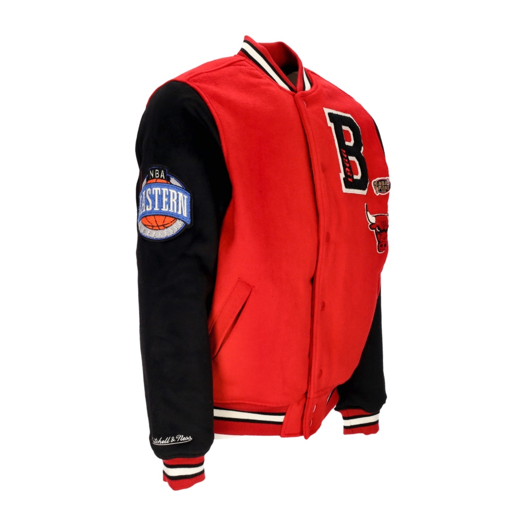 giubbotto college uomo nba team legacy varsity jacket chibul RED/BLACK